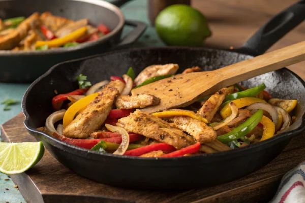 cooking-chicken-fajitas-skillet