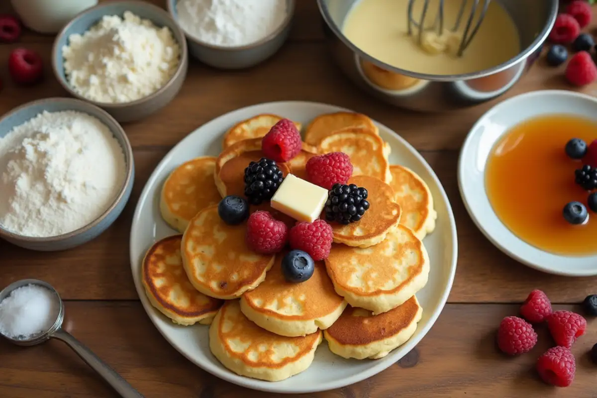 golden mini pancakes