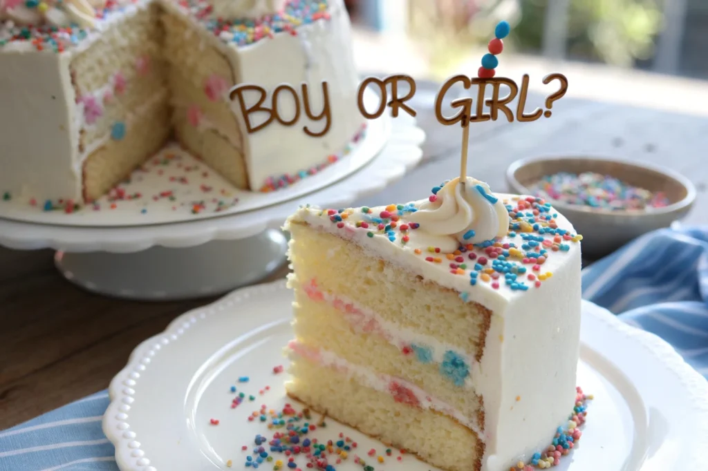 Gender reveal cake