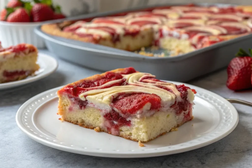 Strawberry Earthquake Cake