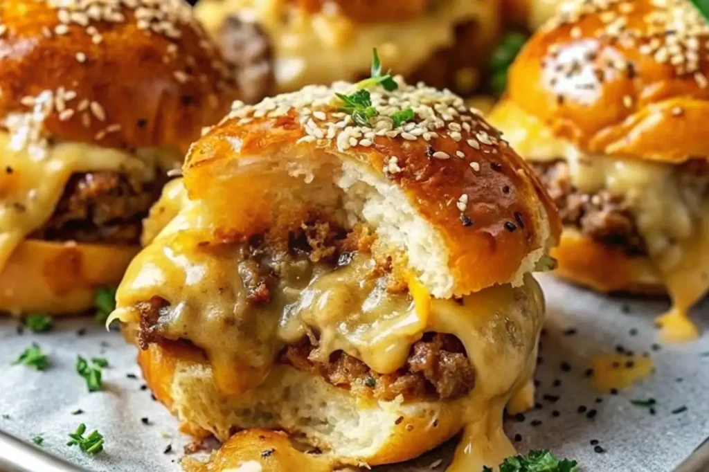 Garlic Parmesan Cheeseburger Bombs